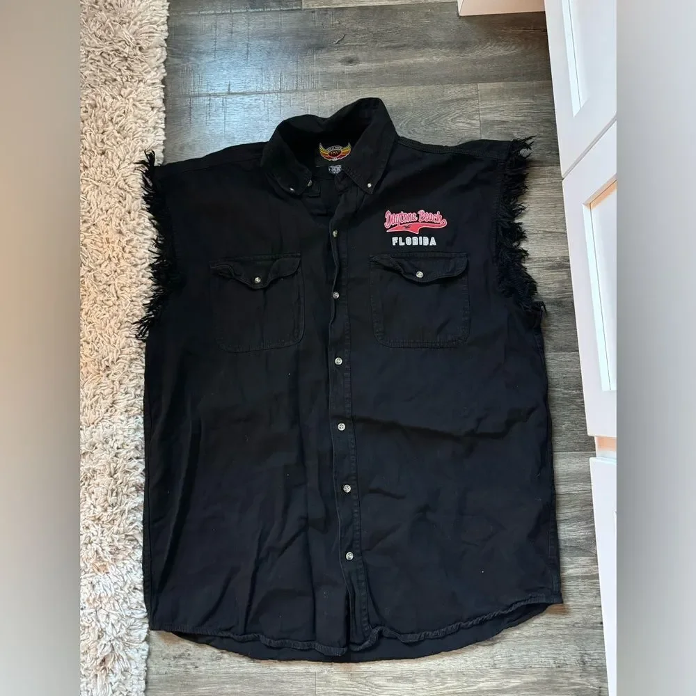 MENS MOTORCYCLE BIKE WEEK VEST TOP SIZE 3XL